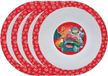 Pokémon thema assiette enfant - 4x - creux - D16 cm - plastique - rouge - vaisselle enfant - bol