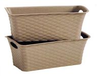 Legering Lega Legering rotan mandje, veelkleurig, 26 x 14 x 9 cm