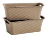 Legering Lega Legering rotan mandje, veelkleurig, 26 x 14 x 9 cm