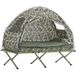 SoBuy Campingbed OGS32-TN Verhoogd met dak - Opvouwbaar 4in1 - Max. belasting 114 kg - Camouflage