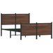 Maison Exclusive - Lit en métal imitation chêne marron 120x200 cm sans matelas