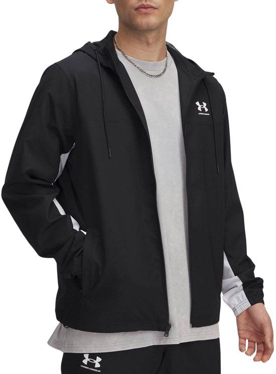 Under Armour Rival Woven Windbreaker Jas Heren - Maat M - Zwart - Mannen