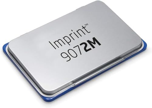 Imprint 9072M handstempelkussen metaal, afm. 110x70mm., blauw