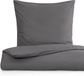 Lumaland Dekbedovertrek Anthracite 155x220cm + 80x80cm