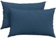vidaXL - Zitkussens - 2 stuks - Stof - Blauw - 60 x 40 cm