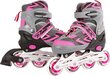 Street Rider Junior Inline Skates - Aluminium - Roze/Grijs - Maat 29-32