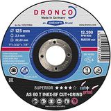 DRONCO AS30TINOXCG-180 metaaldoorslijpschijf AS 46 / AS 30 T INOX CUT+GRIND Special (snij+voorbewerking), 180 x 3,5 mm
