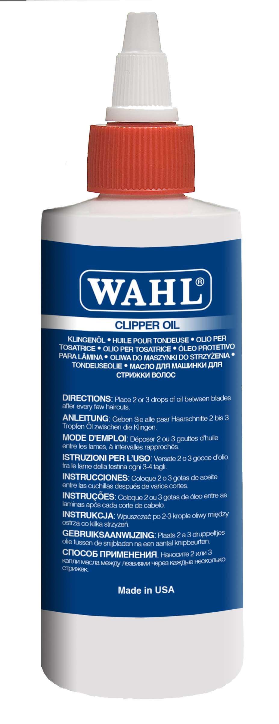 Wahl Tondeuse Olie 118,3 ml - Blauw/Wit - Compatibel met Wahl tondeuses en trimmers