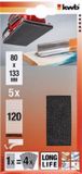 KWB Schuurgaas 80 x 133 mm - Korrel 120 - Longlife - 5 stuks