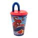 STOR Kinderbeker met deksel en rietje, Spider-Man 430 ml