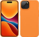 kwmobile telefoonhoesje geschikt voor iPhone 15 - Back cover in fruitig oranje