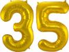 Folat Folie ballonnen - 35 jaar cijfer - goud - 86 cm