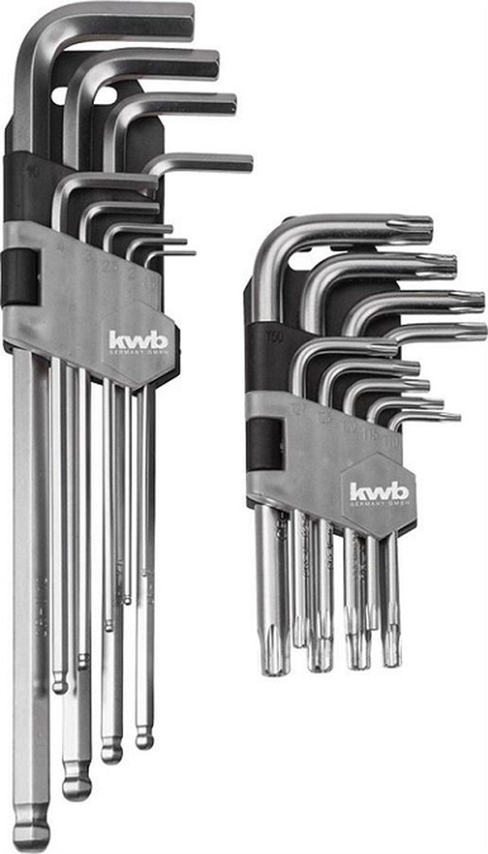 kwb Torx en Inbus stiftsleutelset (18-delig)