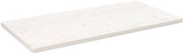 vidaXL Tafelblad rechthoekig 110x55x2,5 cm massief grenenhout wit