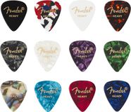 Fender 351 Picks Celluloid Medley Heavy - Set plectrums, 12 stuks