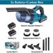 StarTech Elektrische, draadloze handstofzuiger - 5-in-1 multifunctionele stofzuiger - 2 accu's - 16000 Pa zuigkracht - 1000 W - 700 ml opvangreservoir - LED-verlichting - Blauw