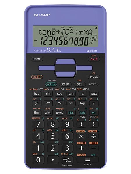 Sharp EL-531TH - Wetenschappelijke Rekenmachine - Zwart/Paars