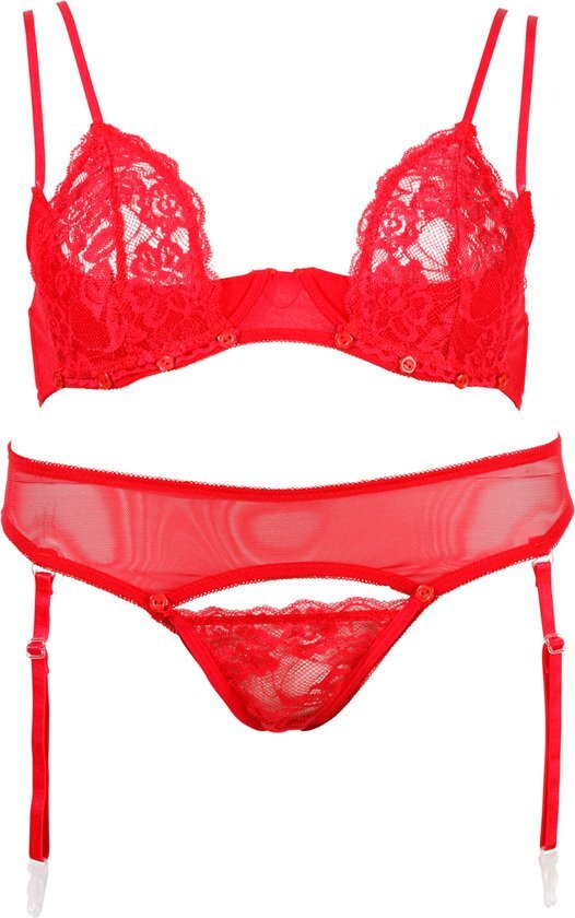 Cottelli Collection Pikant rood bh setje 75 BS