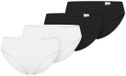 Schiesser Tai-Slip 95-5 Serie Vrouwen Zwart/wit Effen 4 stuk(s) M
