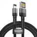 Baseus CALKLF-HG1 Lightning-kabel 2 m Grijs, Zwart