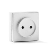 FAMATEL Stopcontact zonder TT | Oppervlakte | 65 x 65 mm | 16 A | 250 V | Eenvoudige installatie | Serie 5000 | Wit |