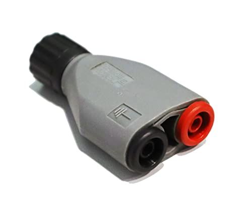 Peaktech P 7055 BNC adapter banaanstekker bussen, accessoires voor oscilloscopen, signaalgenerator, frequentieteller en stroomtangen met 4 mm meetkabel, volledig geïsoleerd