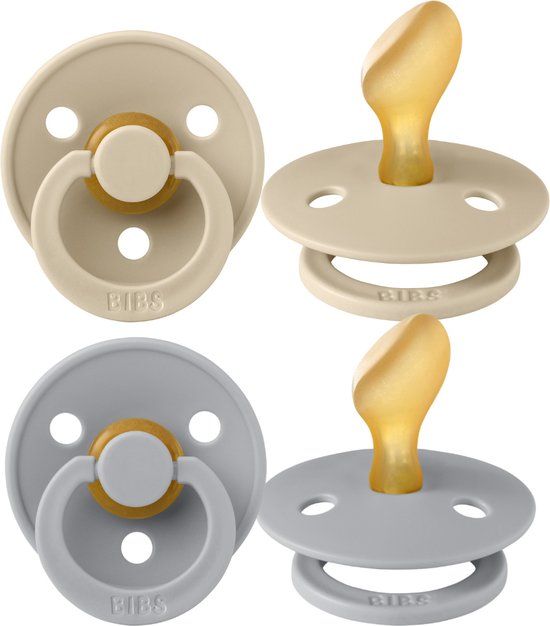BIBS Colour Fopspeen - Anatomisch - Maat 2 - Vanilla/Cloud - Duopack