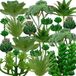 Set de 22 fausses plantes grasses pour loisirs créatifs - fausses plantes grasses vertes