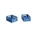 Hay - Set de 2 paniers Colour Crate - Bleu - Polypropylène recyclé - Designer Hay Studio