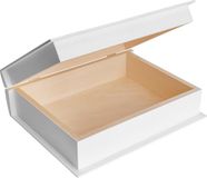 Creative Deco Effen Houten Boekomslag Wit