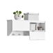 SoBuy FHK24-W Wandkapstok - Garde-robe murale blanche avec étagère et crochets