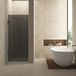 Wiesbaden Less Porte de douche - 80x200cm - 8mm Verre de sécurité - Verre fumé - Gunmetal - Nano Coating Anticalcaire