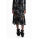 Desigual meerkleurig jacquard midi rok met print