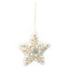 Dille &amp; Kamille Feutrine Suspension, White Star with Embroidered Flower