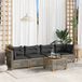 Maison Exclusive - Ensemble de meubles de jardin 5 pièces avec canapé et coussins, gris, en polyrotin