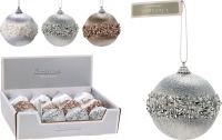 Nampook Kerstbal 80 mm kralen 3ass kleuren