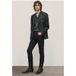 John Varvatos Bryson Snap + Zipper Deta Charcoal Taille: 54