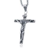 Mendes Lookinggoodtoday Heren Venetiaanse Schakelketting Edelstaat met INRI Kruishanger