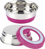 Croci Steel Bowl Fluo, 470 ml, Fuchsia