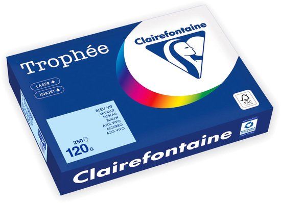 Clairefontaine Gekleurd Papier Blauw 120 grams A4 (250 vel)