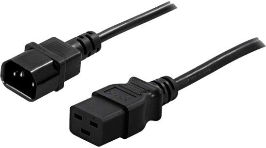 DSIT Stroomkabel C14 naar C19 1,80m zwart