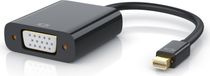 CSL Video-adapter, Mini DisplayPort-connector naar VGA-aansluiting, Full HD 1920 x 1080, converter met 15 cm adapterkabel voor monitor, vergulde aansluitingen, compact, zwart