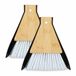 Relaxdays mini stoffer en blik, set van 2, handvegertje, voor keuken, camping of bureau, met ophangoogje, zwart/wit