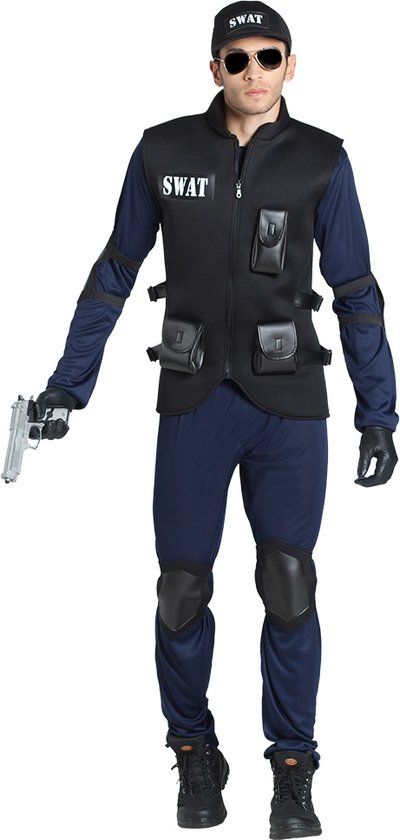 Boland SWAT Agent Kostuum - Mannen - Maat S - Verkleedkleding - Politie & Beroepen