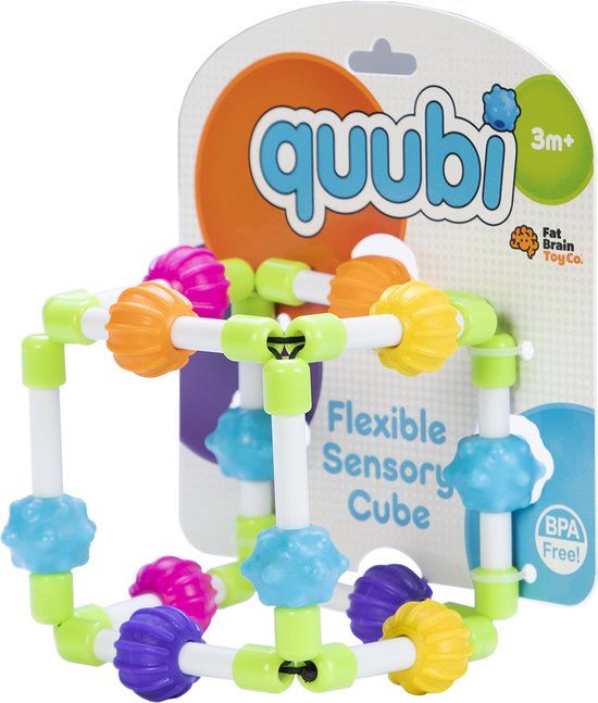 FAT BRAIN TOYS Quubi Multicolor Pluche Siliconen