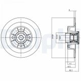 Delphi 2x Delphi Bg9028rs Disque de frein arrière Ø240mm Hauteur: