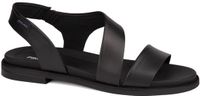 Pikolinos Damessandalen Navia Zwart Leer Platte Sandalen Maat 40