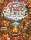 Fall Coloring Book, For Adults and Teens