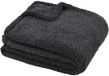 Stof Textiles Plaid/bankdeken Montreal - antraciet - 180 x 220 cm