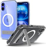 Spigen Ultra Hybrid S MagFit - Hoesje Geschikt voor Apple iPhone 16 Plus - Compatibel met MagSafe - Back Cover met Air Cushion - Uitklapbare Standaard - Transparant